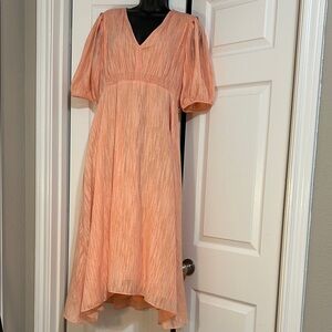 Calvin Klein Elegant Peach Midi Dress